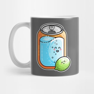 Kawaii Cute Lime and Soda Can Mug